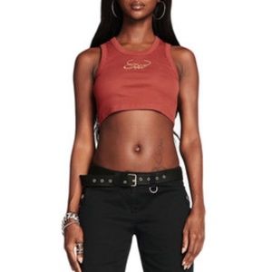 IAMGIA Vea Crop Tank in Brown